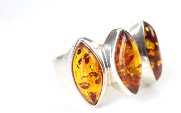 German Baltic Amber Handmade Elegant Ring in 925 Sterling Silver WR323 RRP£50!!!