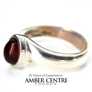 Stylish German Baltic Amber Handmade Elegant Ring in 925 Silver WR324 RRP£55!!!