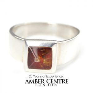 Elegant 925 Silver Handmade Ring and Gorgeous German Baltic Amber WR325 RRP£70!!