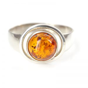 Italian Handmade German Baltic Amber Elegant Ring in 925 Silver WR327 RRP£26!!!