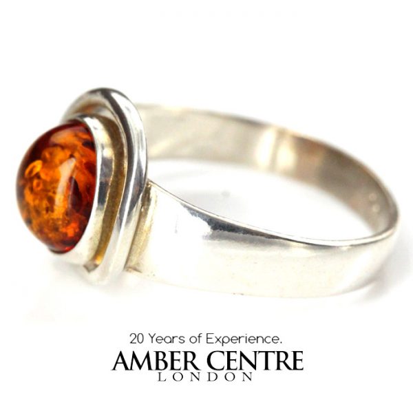 Italian Handmade German Baltic Amber Elegant Ring in 925 Silver WR327 RRP£26!!!