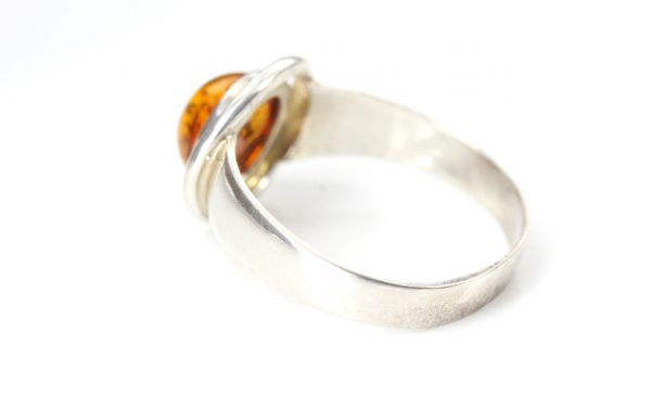 Italian Handmade German Baltic Amber Elegant Ring in 925 Silver WR327 RRP£26!!!