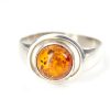 Italian Handmade German Baltic Amber Elegant Ring in 925 Silver WR327 RRP£26!!!