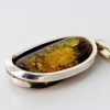 Green Baltic Amber Pendant Italian Style Unique In 925 Silver PE0212 RRP£120!!!