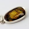 Green Baltic Amber Pendant Italian Style Unique In 925 Silver PE0212 RRP£120!!!