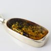 Green Baltic Amber Pendant Italian Style Unique in 925 Silver PE0208 RRP£120!!!
