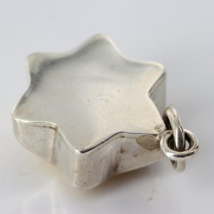 Butterscotch Baltic Amber Handmade Star Shaped in 925 Silver PE0145 RRP£155!!!