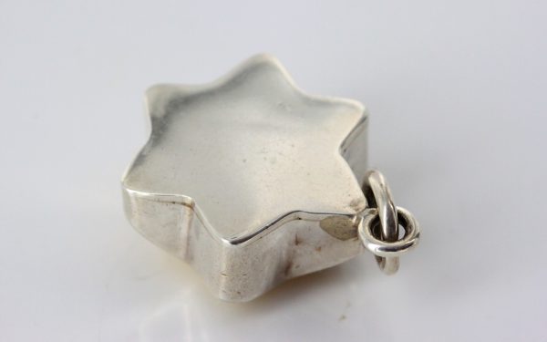 Butterscotch Baltic Amber Handmade Star Shaped in 925 Silver PE0145 RRP£155!!!