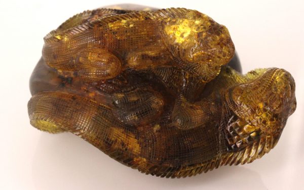 Lizards Mexican Amber Carving Super Quality Collectible Item - OT5228 RRP£9000!!