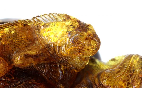 Lizards Mexican Amber Carving Super Quality Collectible Item - OT5228 RRP£9000!!