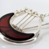 Italian Handmade German Baltic Amber Unique Brooch 925 Silver BD010 RRP£100!!!