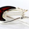 Italian Handmade German Baltic Amber Unique Brooch 925 Silver BD010 RRP£100!!!