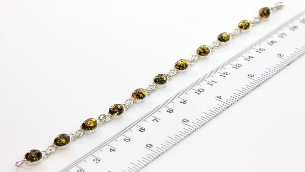 ITALIAN STYLE GERMAN BALTIC AMBER CLASSIC BRACELET 925 STERLING SILVER BR051G RRP£99!!!