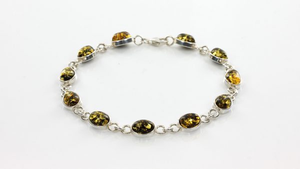 ITALIAN STYLE GERMAN BALTIC AMBER CLASSIC BRACELET 925 STERLING SILVER BR051G RRP£99!!!