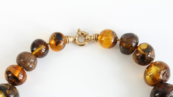 German Rare Unique Green Baltic Amber Beads Necklace adjustable A0047 RRP£1500