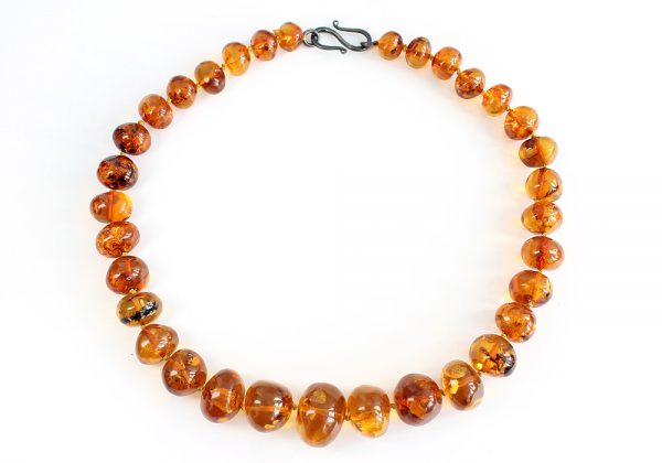 German Natural Baltic Amber Bead Necklace Danish design Large - A0207 RRP£2200!!