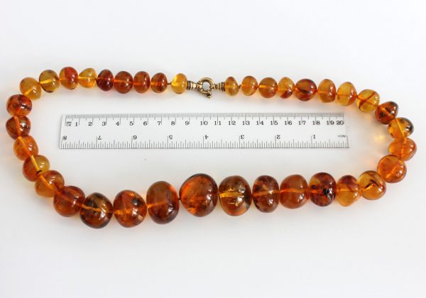 German Baltic Amber Unique Handmade Elegant Beads Large - A0005 RRP£2950!!!