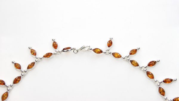 AMBER NECKLACE ELEGANT German BALTIC Amber in 925 STERLING SILVER- N068 RRP£265!!!