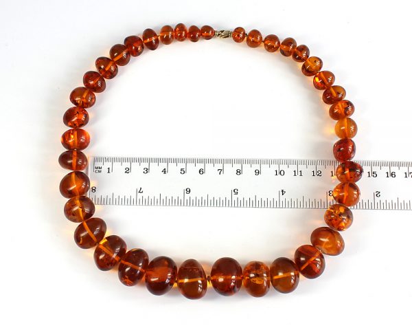 German Baltic Amber Handmade Elegant Unique Baroque Bead Necklace A0059 RRP£695