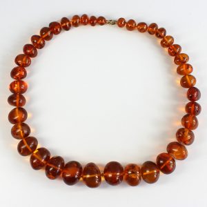 German Baltic Amber Handmade Elegant Unique Baroque Bead Necklace A0059 RRP£695