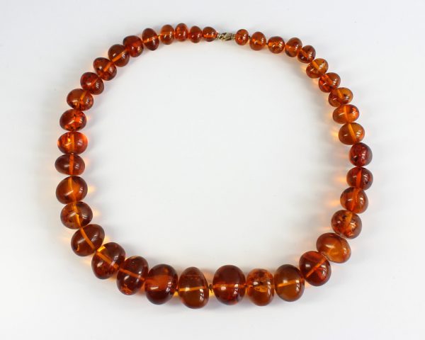 German Baltic Amber Handmade Elegant Unique Baroque Bead Necklace A0059 RRP£695