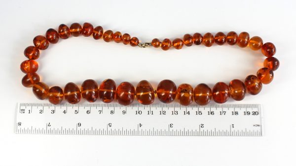 German Baltic Amber Handmade Elegant Unique Baroque Bead Necklace A0059 RRP£695