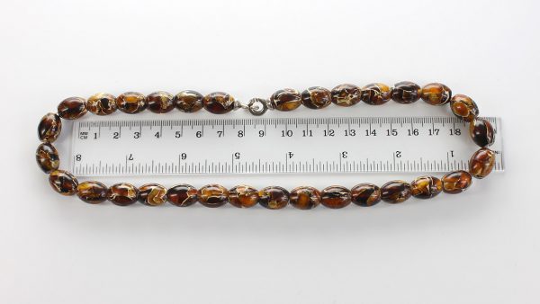 German Baltic Amber Handmade Beads Mosaic Unique Design – A0038 RRP£175!!!