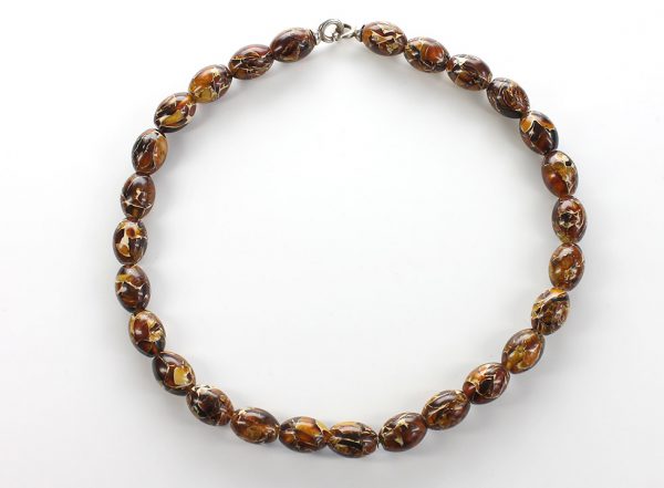 German Baltic Amber Mosaic Unique designer Genuine Beads - A0042 RRP£220!!!