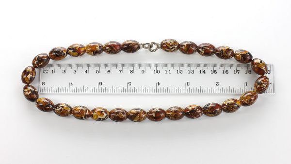 German Baltic Amber Mosaic Unique designer Genuine Beads - A0042 RRP£220!!!