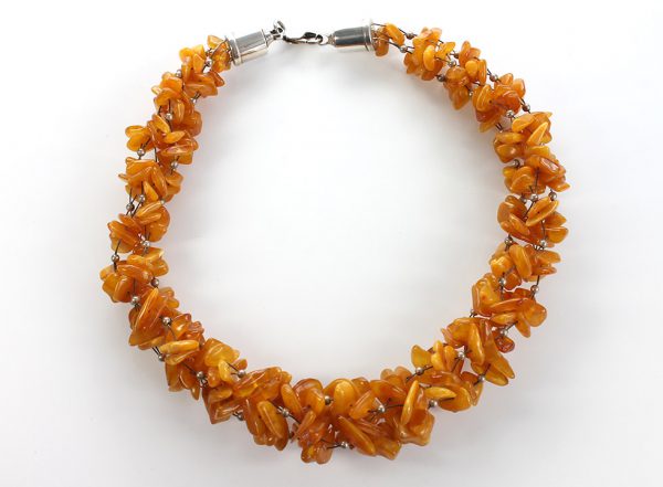 German Butterscotch Baltic Amber Designer Necklace Made in UK - A0028-RRP 475!!!