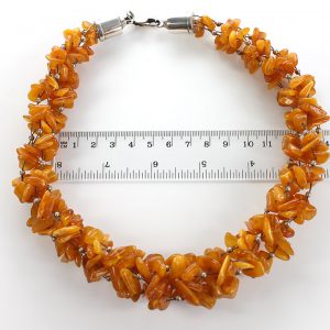 German Butterscotch Baltic Amber Designer Necklace Made in UK - A0028-RRP 475!!!