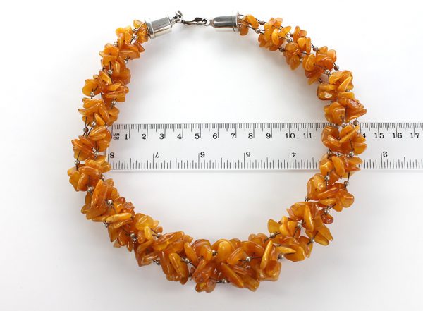 German Butterscotch Baltic Amber Designer Necklace Made in UK - A0028-RRP 475!!!