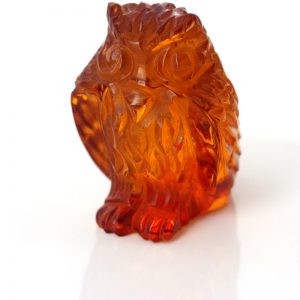 German Baltic Amber Intricately Crafted Unique Owl Carving CAR0088 RRP£225!!!