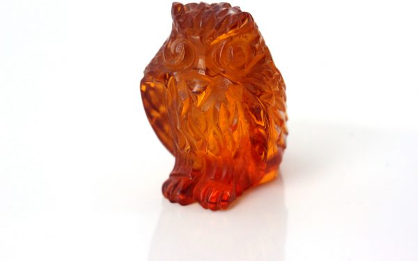 German Baltic Amber Intricately Crafted Unique Owl Carving CAR0088 RRP£225!!!