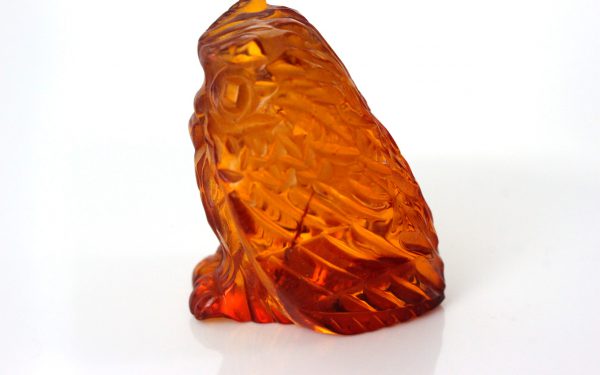 German Baltic Amber Intricately Crafted Unique Owl Carving CAR0088 RRP£225!!!