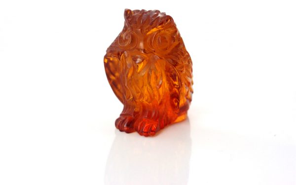 German Baltic Amber Intricately Crafted Unique Owl Carving CAR0088 RRP£225!!!