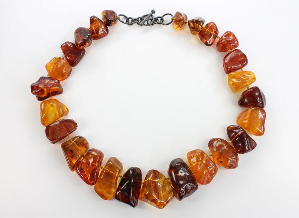 German Baltic Amber Natural Unique Bead Necklace Handmade A0091 – RRP£1995!!!