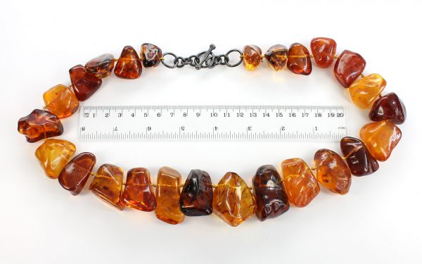 German Baltic Amber Natural Unique Bead Necklace Handmade A0091 – RRP£1995!!!