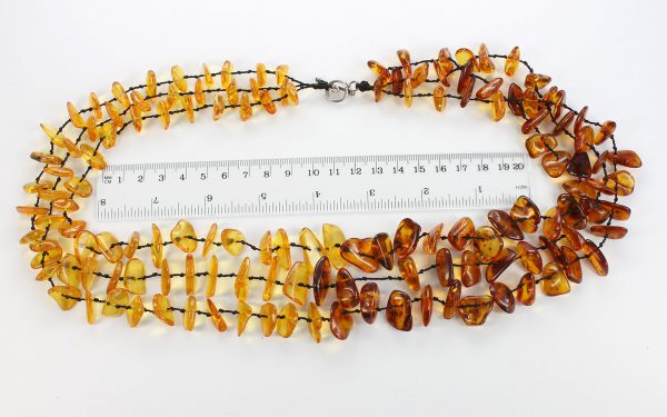 German Healing Unique Two Tone Natural Baltic Amber Necklace -A0083- RRP 380!!!