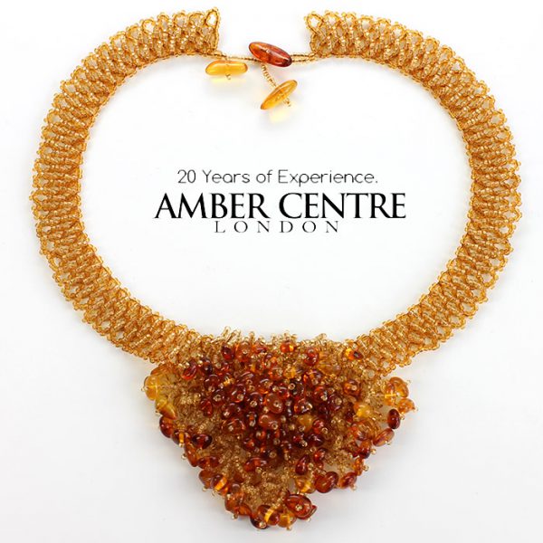 German Handmade Unique Natural Healing Baltic Amber Necklace A0072 RRP 875!!!