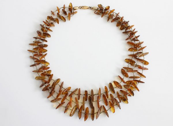 German Healing Unique Natural Baltic Amber Handmade Necklace A0081- RRP 185!!!