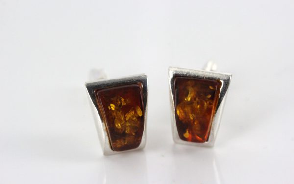 Italian Made Cufflinks With German Baltic Amber In 925 Sterling Silver CF001 RRP£90!!!