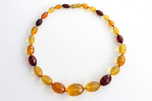 German Faceted Elegant Genuine Baltic Amber Bead Necklace A0099 RRP 795!!!