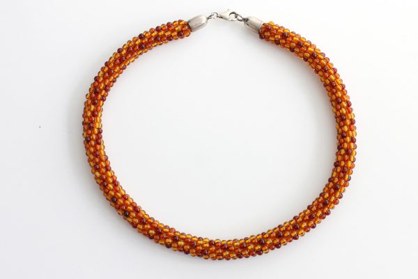 Handmade German Unique Baltic Amber Rope Style Necklace A0109 RRP£395!!!