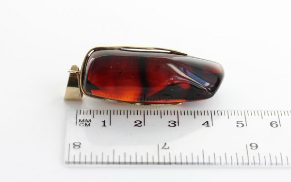 Mexican/Dominican Amber Pendant in 9ct solid Italian Gold Unique and Rare -GPM017 RRP£695!!!