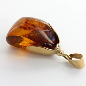 Mexican/Dominican Amber Pendant in 14ct Gold Unique and Rare - GPM015 RRP£625!!!