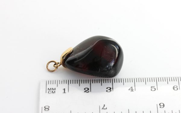 Mexican/Dominican Cherry Amber Pendant in 9ct Gold Unique and Rare-GPM016 RRP£425!!!