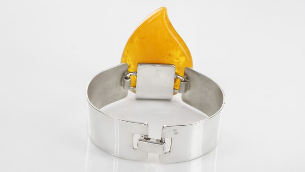 German Made Butterscotch Antique Baltic Amber Bangle 925 Solid Sterling SILVER –BAN087 RRP£1000