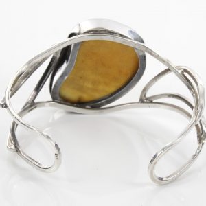 German Made Butterscotch Antique Baltic Amber Bangle Solid 925 Sterling SILVER –BAN088 RRP£695!!!