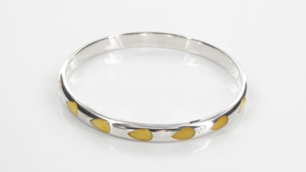 German BALTIC Butterscotch ANTIQUE AMBER BANGLE HANDMADE 925 Solid SILVER -BAN091 RRP £395!!!